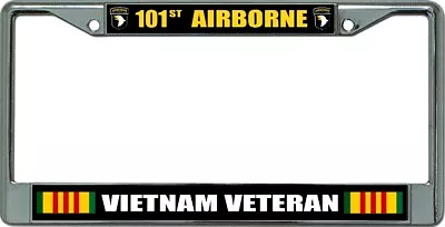 Vietnam Veteran 101st Airborne Chrome License Plate Frame • $22.99