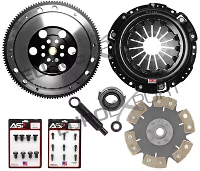 6 Puck Rigid Stage 4 Competition Clutch Flywheel Kit For Honda Prelude H22 H23  • $605