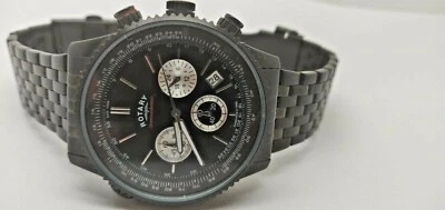 £60 • Buy Rotary GB03778/04 Mens Black Aquaspeed Chronograph Watch (346D)