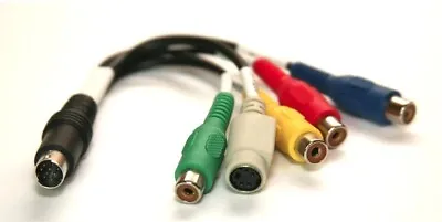 Component S-video To Minidin9 Rca Hdtv Composite Adapter Video Cable Cb9d0005 Us • $6.50