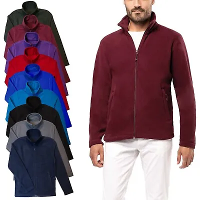 Kariban Mens Fleece Jacket Full Zip Up Heavy Outdoor Warm Polar Anti Pill Work  • £12.99