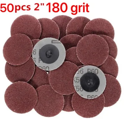 50 Pc 2 Inch Roloc Discs Coarse 180 Grit R Type Sanding Abrasive Roll Lock • $19.99