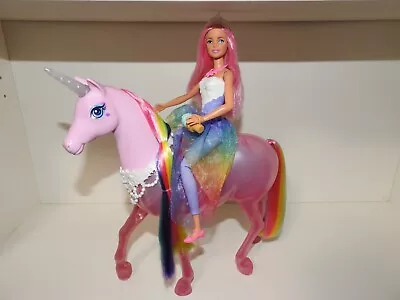 Mattel Barbie Doll Dreamtopia Rainbow Touch Horse And Doll • $34.99