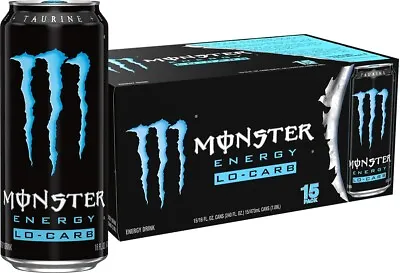 Monster Energy Lo-Carb Monster Low Carb Energy Drink 16 Ounce (Pack Of 15) • $33.59