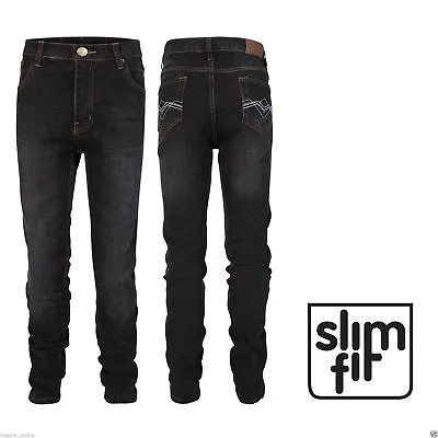 £9.99 • Buy Kids Boys Skinny Jeans Size 12 14 Designer Denim Stretchy Slim Fit Jean Trouser