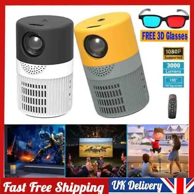 £4.99 • Buy HD 1080P Portable Mini Projector LED USB-HDMI AV Home Theater Cinema Multimedias