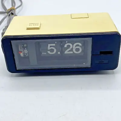 Timex Flip Clock Retro Vintage Flip Number Alarm Cream 5102-401 Tested  70's • $95.95