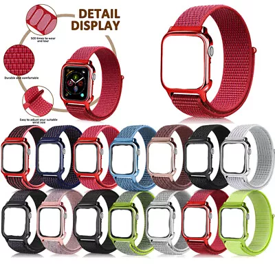 $9.99 • Buy 40/44mm Nylon Sport Loop IWatch Band Strap For Apple Watch Series SE 6 5 4 3 2 1