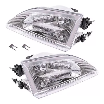 Pair Driver And Passenger Set Of Headlights Fits 1994-1998 Ford Mustang Cobra • $81.50