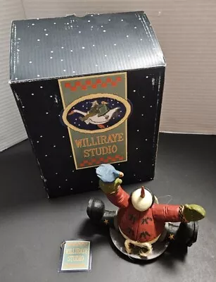 Williraye Snowman Sitting On Saucer With Bluebird New With Box WW2380 • $39.99