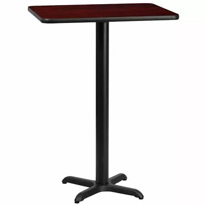 Flash Furniture 24  X 30  Restarant Bar Table In Black And Mahogany • $183.99