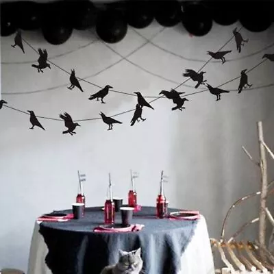 Spooky Black Crow Pull Banner Black Crow Latte Art  Kids • £2.95