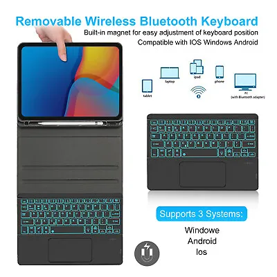 $59.99 • Buy Wireless Keyboard Touchpad Case Cover For IPad 7/8/9th 6th&5th Gen Air 4/3 