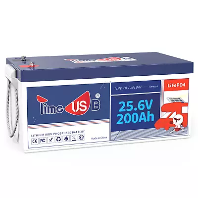 Timeusb 24V 200Ah Lithium Battery 200A BMS & Max. 5120W Power Output Deep Cycle • $1099.99