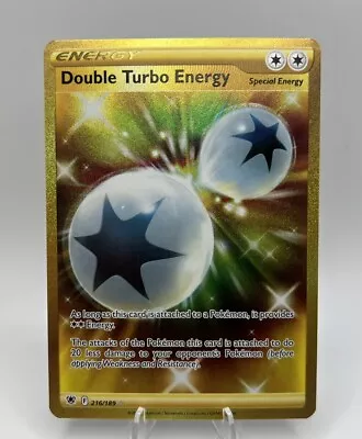 Pokémon TCG Double Turbo Energy Astral Radiance 216/189 Holo Secret Rare NM • $13.99