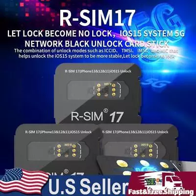 Upgrade RSIM 17 Nano Unlock Card For IPhone 13Pro 12Pro Max X XS Max 8 IOS 15 • $12.79