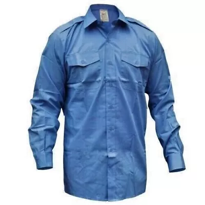 £9.99 • Buy RAF Shirt Working Dress Mid Blue / Blue Long Sleeve Royal Air Force Uniform G1