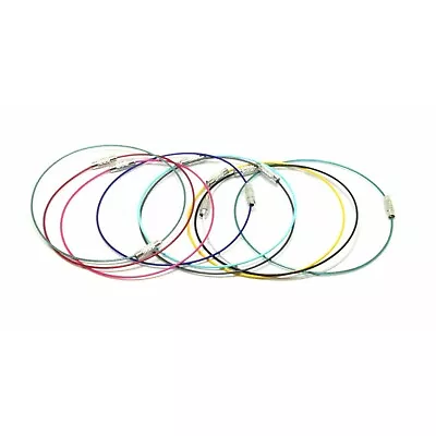 10 Memory Wire Bracelets Mixed Colours 22cm Chains Wire P00157M • £3.89