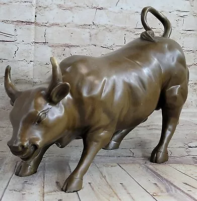 Extra Large Stock Exchange Real Bronze Bull Of Wall Street Statue Figure Sale • $399