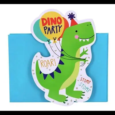 Happy Dinosaur Dino-Mite Invitations Party Supplies Save The Date Invites 8ct • $3.25