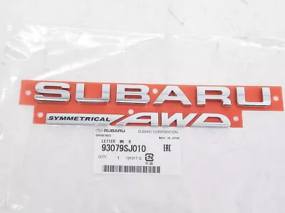 Genuine OEM Subaru 93079SJ010  SUBARU AWD  Rear Hatch Nameplate Emblem Badge • $63.62