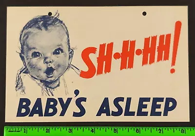 Vintage 1950s Gerber Food Baby's Asleep Hanging Advertising Paper Door Sign • $24.95
