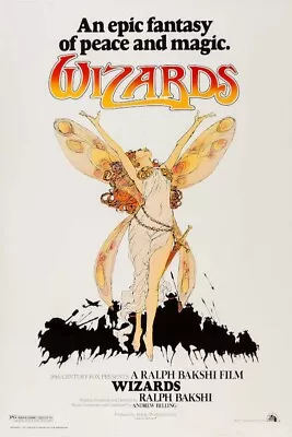 1977 WIZARDS VINTAGE FANTASY MOVIE POSTER PRINT STYLE B 24x16 9MIL PAPER • $25.95