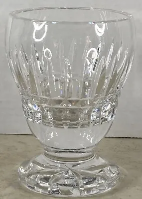 Waterford Crystal Giftware Footed Vase Vertical Horizontal Cuts 5 1/8 Signed • $50