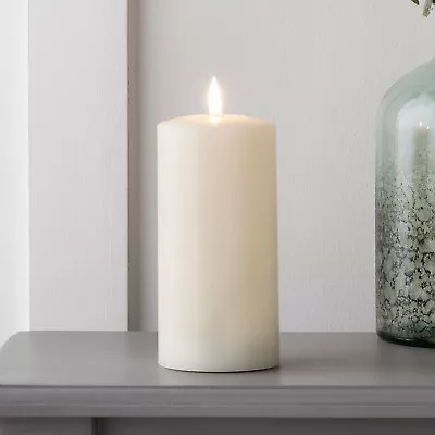 £15.99 • Buy Large Battery LED Flameless Pillar Candle TruGlow™ Wick 6h Timer 15cm Lights4fun