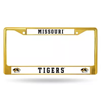 Missouri MIZZOU Tigers Gold Painted Chrome Metal License Plate Frame • $14.99