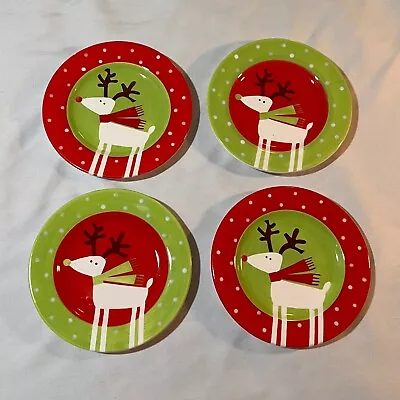 Vintage Rudolph The Red Nose Reindeer Red Green White Christmas 6  Plate By Tag • $29.99