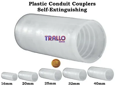 £11.28 • Buy Quality Plastic Flexible Conduit Joiners / Couplers - Self Extinguishing