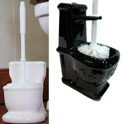 Ceramic Toilet Brush & Holder Bathroom Cleaning Handle Plant Butterfly Design • £6.99