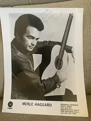 MERLE HAGGARD Autograph Signed Photo To Another Legend JSA Authentic • $399.99