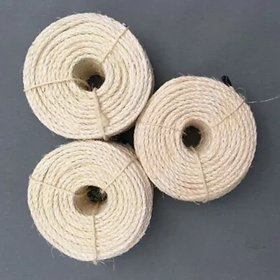 Sisal Rope Cat Tree Climbing Frame Hemp String Scratching Post Toy Binding DIY • £5.39