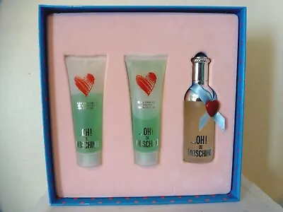 OH! DE MOSCHINO 1.5 OZ(45ML)EAU DE TOILETTE SPRAY 3pc GIFT SET • $75.88