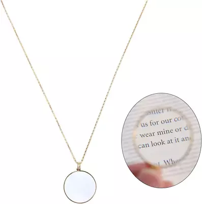 Magnifying Glass Necklace Optical Pendant Necklace Monocle Necklace Magnifier Wi • $17.99
