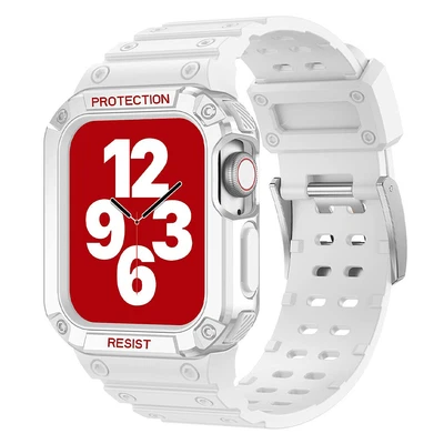$8.79 • Buy For Apple Watch Series 8/7/6/5/4/3/SE Rugged Case With Band Strap 41mm/44mm/45mm