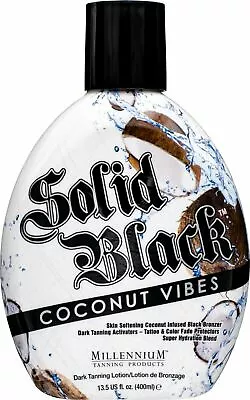 Millennium Tanning COCONUT VIBES Solid Black Coconut Infused Tanning Lotion 13.5 • $29.16