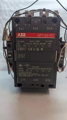 ABB AF145-30 3 Phase Contactor 250 Amp 600V 100HP@480V 20-60VDC Coil • $145