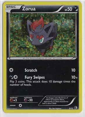 POKEMON TCG Black & White LP HOLO McDonald's *2011* PROMO #9/12 ZORUA • $7.13