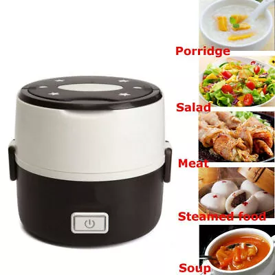 1.0L Portable Electric Lunch Box 2 Layer Mini Steamer Pot Heating Rice Cooker • $74.57