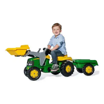 John Deere - Tomy Rolly Kid Ride-on Tractor With Trailer And Front Loader - L... • $419