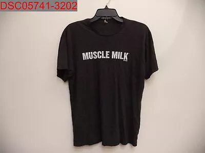 Cracking Letters Tri Blend Men's Charcoal Muscle Milk Graphic T-Shirt Size L • $8.98