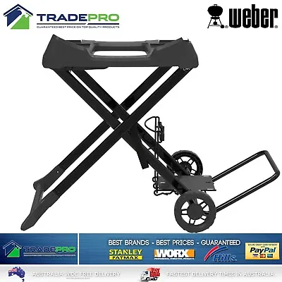 Weber BBQ Portable Cart Trolley Stand & H/Duty Wheels 1000 2000 Baby Q Series • $238