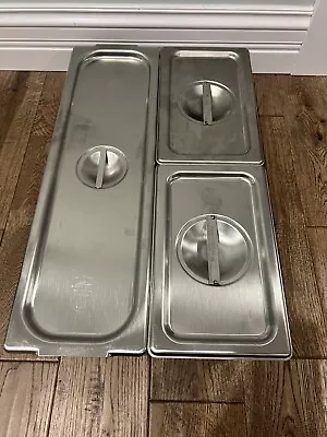 3 VOLLRATH  Super Pans II Stainless Steel Pans With Lids  3 QTS 5.7 QTS • $79