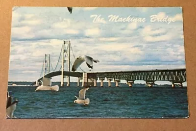 Vintage Unused Postcard  Mackinac Bridge Michigan • $1.27