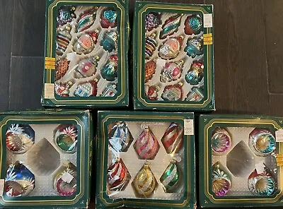 KURT ADLER  Vintage Traditional Glass Ornaments In Original Box LOT Of 38 • $89