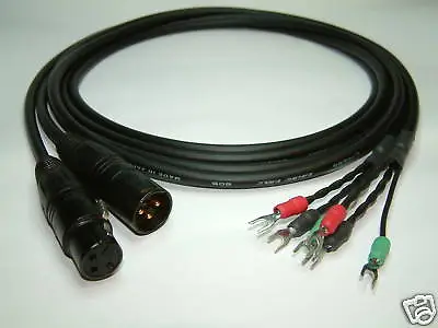 2 Adaptor Cables 12' Lug To XLR For UREI LA2A LA3A 1176 PULTEC Etc. • $59.95