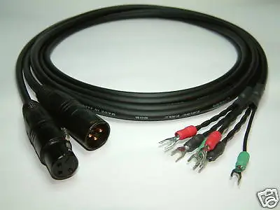 2 Adaptor Cables 3' Lug To XLR For UREI LA2A LA3A 1176 • $46.95